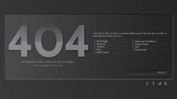 Professional 404 Error Website Template (HTML + CSS + PSD)