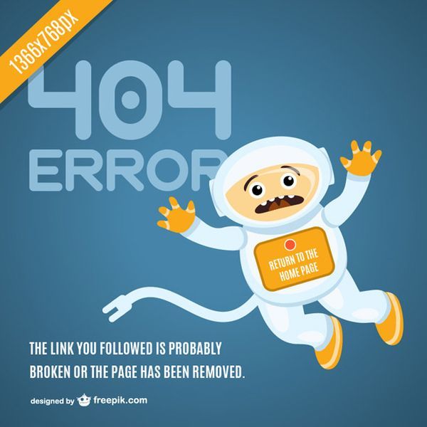Free 404 Error Page Vectors